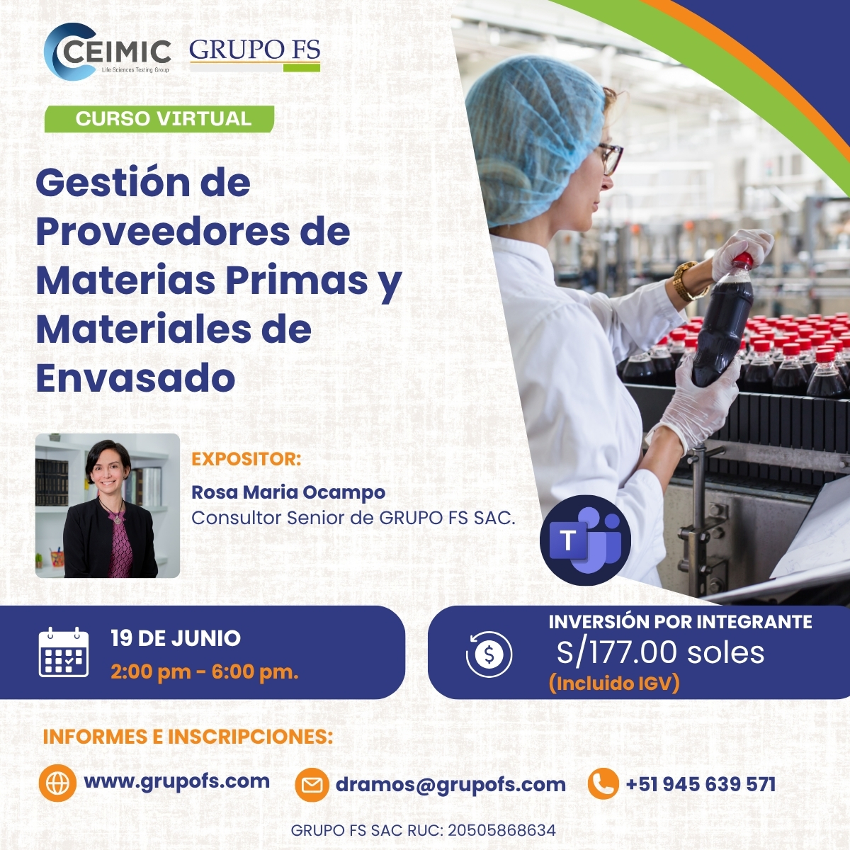 GESTIóN DE PROVEEDORES DE MATERIAS PRIMAS Y MATERIALES DE ENVASADO